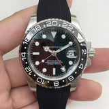 Mechanical Watch  Black Face Gmt Water Ghost Automatic Mechanical Watch Men's Watch Qs Machine