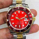 Mechanical Watch Lajiajian Golden Red Face Water Ghost Automatic Mechanical Watch Men's Watch Qs07