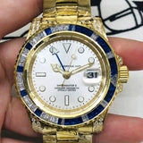 Mechanical Watch Lao Jia Cai Shi Jin Lan Bai Shi Diving Water Ghost Automatic Mechanical Watch Qs192 Machine