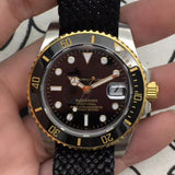 Mechanical Watch Lajiajian Black Woven Belt Water Ghost Automatic Mechanical Watch Men's Watch Qs07