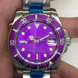 Automatic Mechanical Watch Lao Family Water Ghost Purple Steel Belt Automatic Mechanical Watch Qs181 Machine
