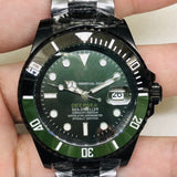 Mechanical Watch Lao's Black And Green Circle Sea Diving Water Ghost Automatic Mechanical Watch Qs206 Machinery