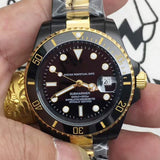 Mechanical Watch Lao Jia Black Face Gold Water Ghost Automatic Mechanical Watch Men's Watch Qs06