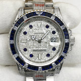 Automatic Mechanical Watch Lao Family Water Ghost Color Stone Blue Stone Automatic Mechanical Watch Qq001
