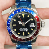 Automatic Mechanical Watch  Water Ghost Gmt Red And Blue Fully Automatic Machine Qs104 Machinery