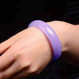 Natural Violets Jade Bangle Bracelet for Women