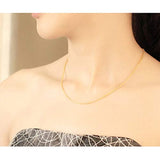 18K Gold Water Wave Chain Necklace - 1.2g, 18in