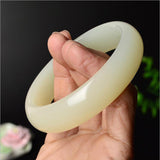 White Hetian Jade Bangle Bracelet