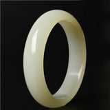 White Hetian Jade Bangle Bracelet