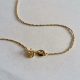 18K Gold Necklace Gypsophila Chain -1.2g 18in