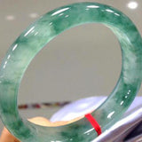 Genuine Burmese Jadeite Bangle Light Green