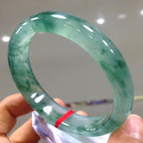 Natural Bermese Jade Bangle for Women Grade A Light Green