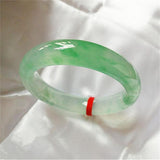 A-Class Myanmar Jade Bangle Ice Light Green