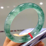 Genuine Burmese Jadeite Bangle Light Green