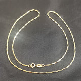 18K Gold Necklace Seed Chain -1.8g 18in