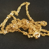 18K Gold Water Wave Chain Necklace - 1.2g, 18in