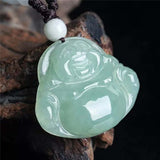 Burmese Imperial Jade Buddha Pendant - Ice Noodle Variety