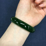 Green Hetian Jade Bangle Bracelet