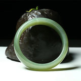 Green Hetian Jade Bangle Bracelet Nephrite Jade