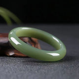 Green Hetian Jade Bangle Bracelet Nephrite Jade