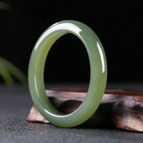 Green Hetian Jade Bangle Bracelet Nephrite Jade