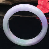 Purple Burmese Jadeite Bangle Bracelet Ice Glutinous Seed