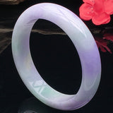 Purple Burmese Jadeite Bangle Bracelet Ice Glutinous Seed