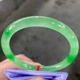 Grade A Emerald Ice Float Round Jadeite Bangle