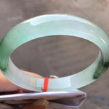 Natural Burma Jade Bangle Grade A Genuine Jadeite Ice Moistening Floating Green Flower