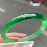 Grade A Emerald Ice Float Round Jadeite Bangle