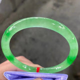 Grade A Emerald Ice Float Round Jadeite Bangle