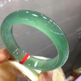 Real Jadeite Bangle Chalcedony Green