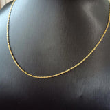 18K Gold Water Wave Chain Necklace - 1.2g, 18in