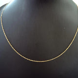 18K Gold Necklace Gypsophila Chain -1.2g 18in